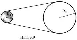 Câu 10: Một dây cuaroa truyền động, vòng qua vô lăng I và bánh xe II (hình 3.9). Bán kính của vô lăng và bánh xe là R1 = 10cm và R2 = 50cm. Vô lăng đang quay với vận tốc 720 vòng/phút thì bị ngắt điện, nó quay chậm dần đều, sau đó 30 giây vận tốc chỉ còn 180 vòng/phút. Tính số vòng quay của vô lăng trong khoảng thời gian 30 giây đó.