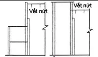 Câu 21: Công trình xuất hiện vết nứt ở vị trí mái bằng bê tông cốt thép gắn vào tường vượt mái hoặc tường của khối nhà chính có hình dạng như sau: Qua công tác khảo sát đánh giá, có thể nhận định nguyên nhân gây ra vết nứt là do: