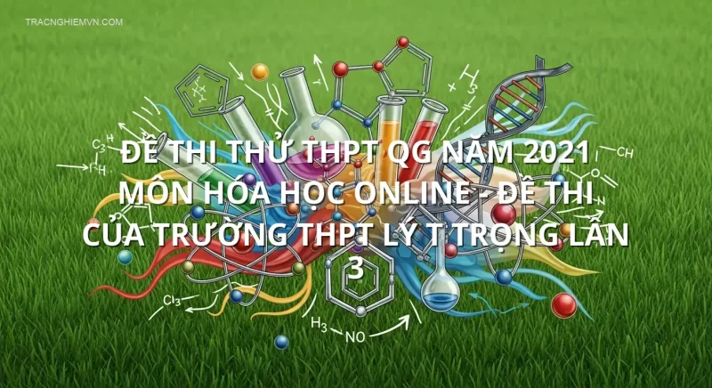 Đề thi thử THPT QG năm 2021 môn Hóa học online - Đề thi của Trường THPT Lý T Trọng lần 3