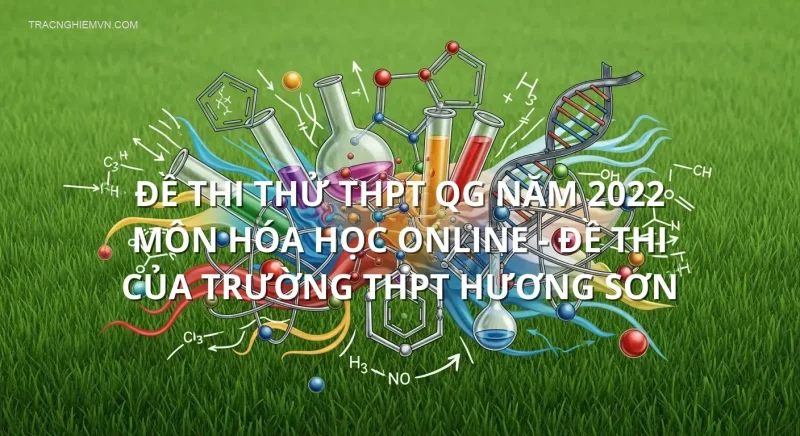 Đề thi thử THPT QG năm 2022 môn Hóa học online - Đề thi của Trường THPT Hương Sơn