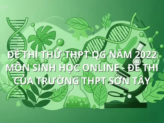 Đề thi thử THPT QG năm 2022 môn Sinh Học online - Đề thi của Trường THPT Sơn Tây