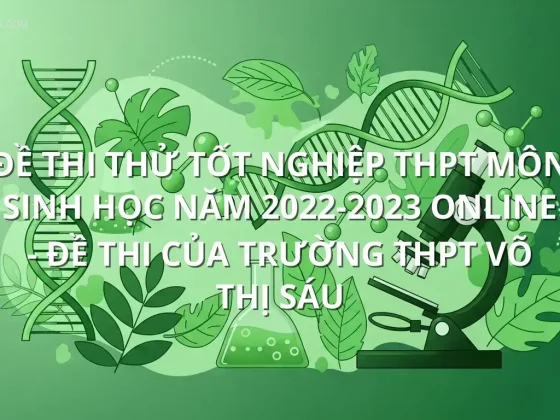 Đề thi thử tốt nghiệp THPT môn Sinh học năm 2022-2023 online - Đề thi của Trường THPT Võ Thị Sáu
