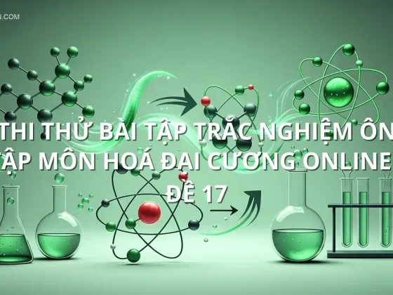 Thi thử bài tập trắc nghiệm ôn tập môn Hoá đại cương online - Đề 17