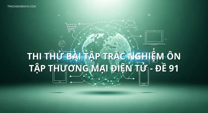 Thi thử bài tập trắc nghiệm ôn tập Thương mại điện tử - Đề 91