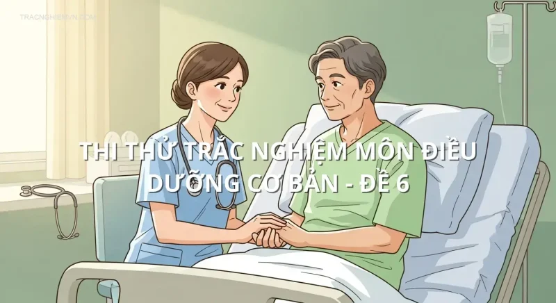 Thi thử trắc nghiệm môn Điều dưỡng cơ bản - Đề 6