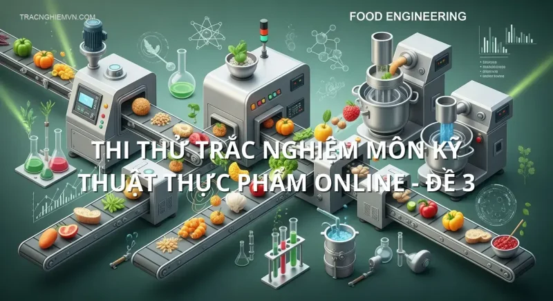 Thi thử trắc nghiệm môn Kỹ thuật thực phẩm online - Đề 3