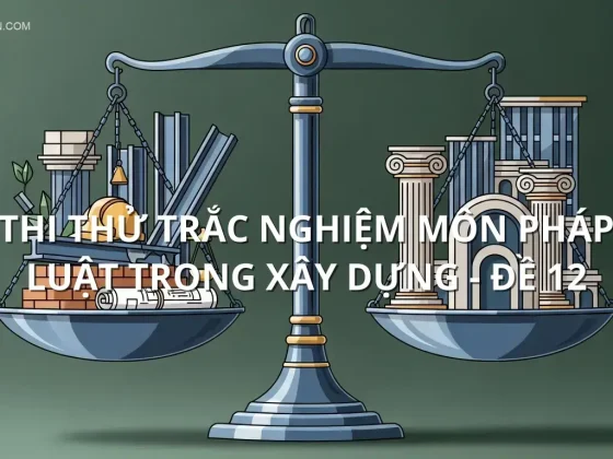 Thi thử trắc nghiệm môn Pháp luật trong xây dựng - Đề 12