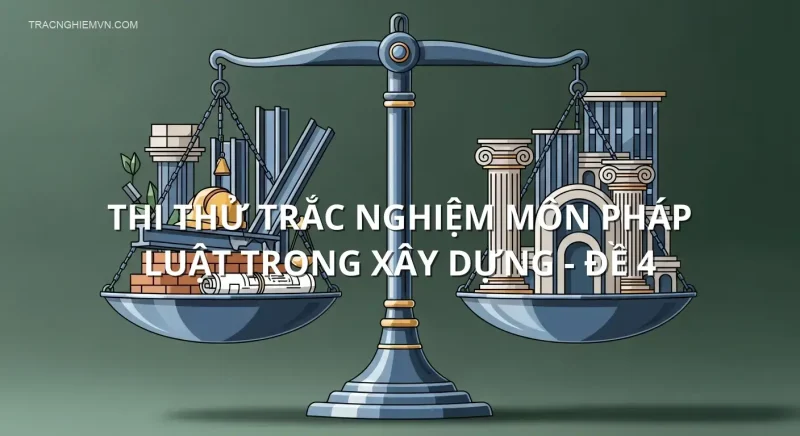 Thi thử trắc nghiệm môn Pháp luật trong xây dựng - Đề 4