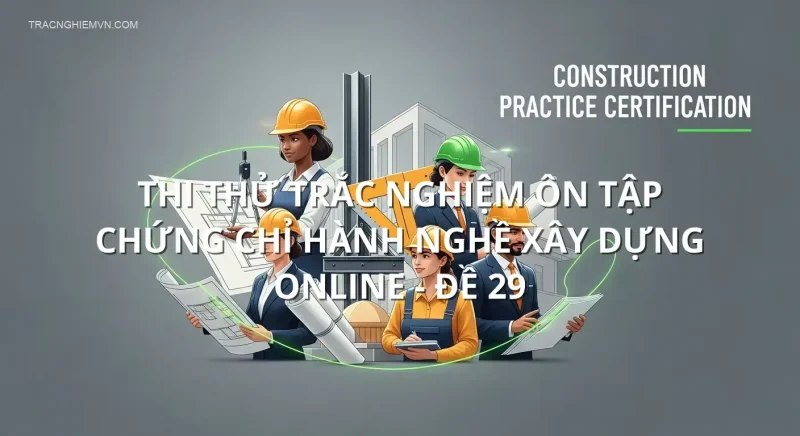 Thi thử trắc nghiệm ôn tập Chứng chỉ hành nghề xây dựng online - Đề 29