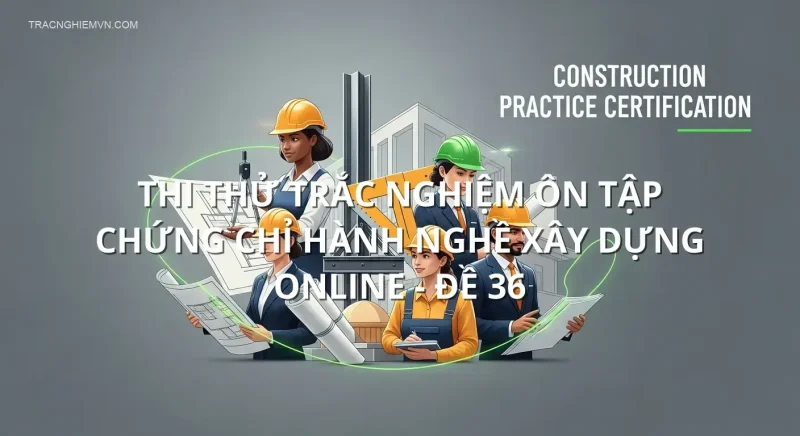 Thi thử trắc nghiệm ôn tập Chứng chỉ hành nghề xây dựng online - Đề 36