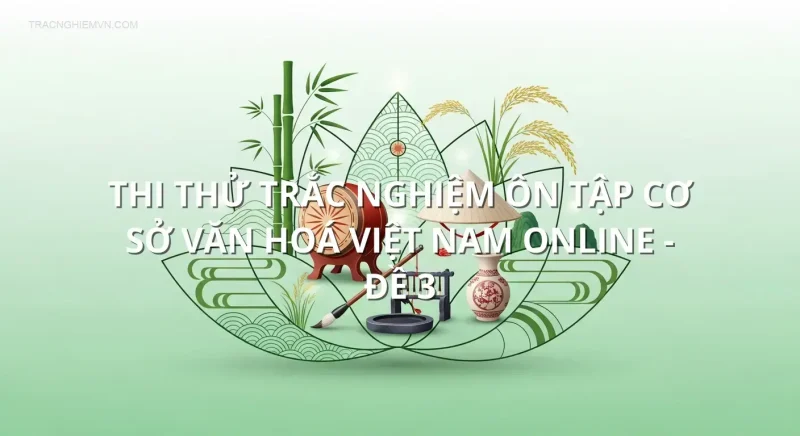 Thi thử trắc nghiệm ôn tập Cơ sở văn hoá Việt Nam online - Đề 3