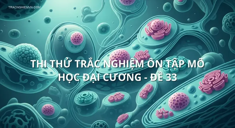 Thi thử trắc nghiệm ôn tập Mô học đại cương - Đề 33