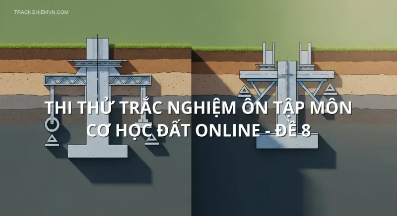 Thi thử trắc nghiệm ôn tập môn Cơ học đất online - Đề 8