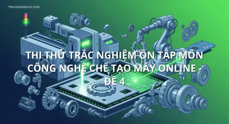Thi thử trắc nghiệm ôn tập môn Công nghệ chế tạo máy online - Đề 4