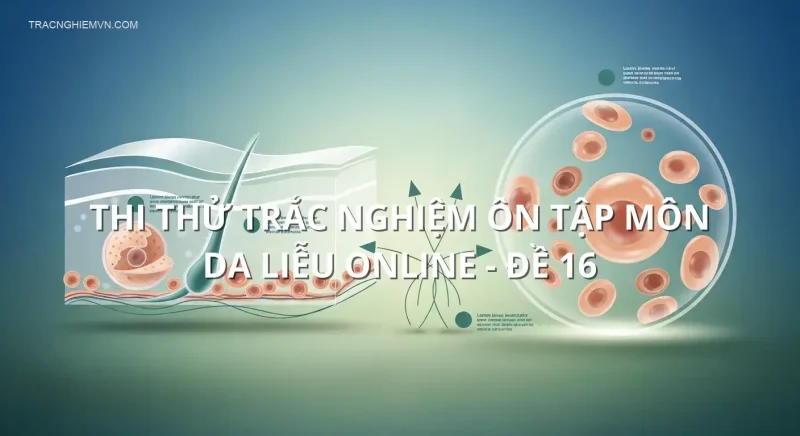 Thi thử trắc nghiệm ôn tập môn Da Liễu online - Đề 16