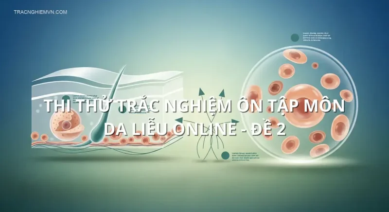 Thi thử trắc nghiệm ôn tập môn Da Liễu online - Đề 2