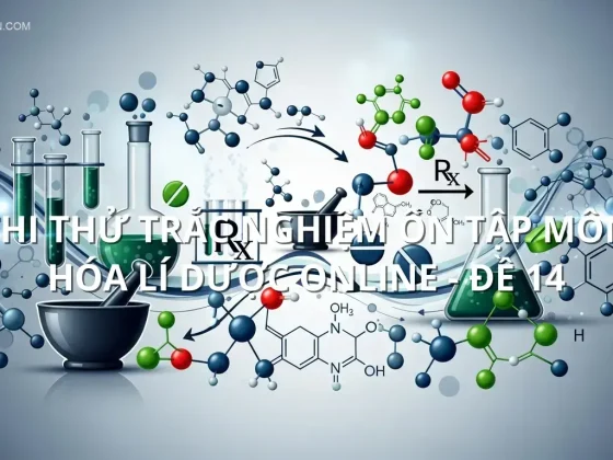 Thi thử trắc nghiệm ôn tập môn Hóa lí dược online - Đề 14