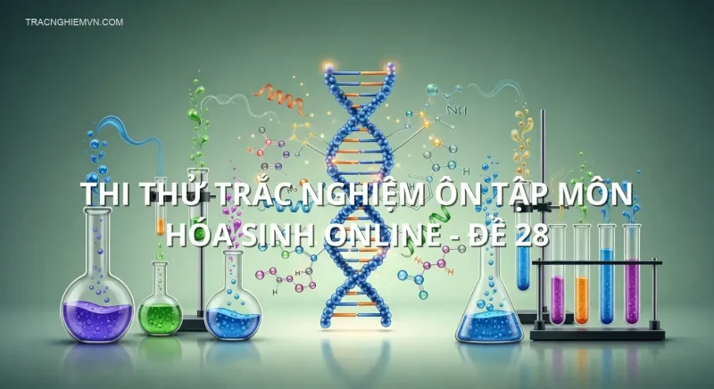 Thi thử trắc nghiệm ôn tập môn Hóa Sinh online - Đề 28