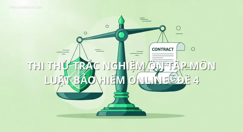 Thi thử trắc nghiệm ôn tập môn Luật bảo hiểm online - Đề 4