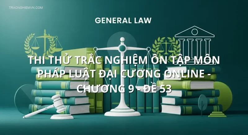 Thi thử trắc nghiệm ôn tập môn Pháp luật Đại Cương online - Chương 9 - Đề 53